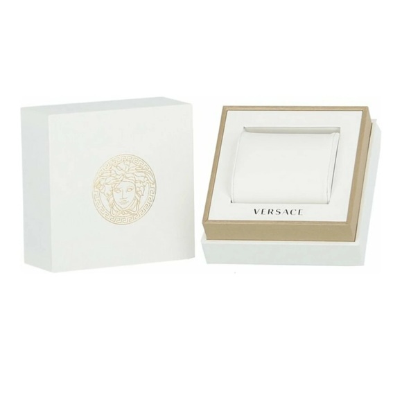 VERSACE MEN’S BLACK GOLD STEEL LUXURY WATCH WITH BOX - Picture 4 of 14